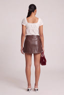 Vegan Leather Studded Skort