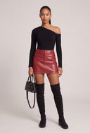 Vegan Leather Studded Skort