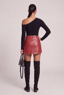 Vegan Leather Studded Skort