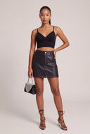 Vegan Leather Mini Skirt