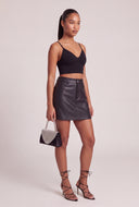 Vegan Leather Mini Skirt