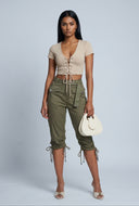 Leilany Belted Cargo Capris