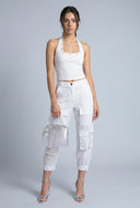High Waist Utility Capris