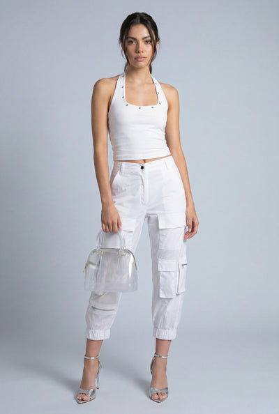 High Waist Utility Capris