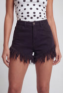 High Waist Denim Cutoff Shorts