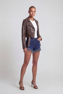 High Waist Denim Cutoff Shorts