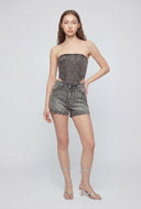 Glam Studded Denim Shorts