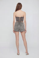 Glam Studded Denim Shorts