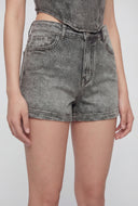 Glam Studded Denim Shorts