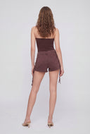 Iliana Acid Wash Tassel Cargo Shorts