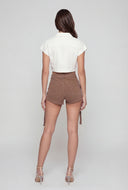 Pull Tab Denim Cargo Shorts