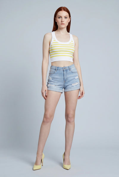 Gracelynn Distressed Denim Shorts