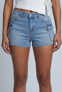 Denim Cargo Shorts