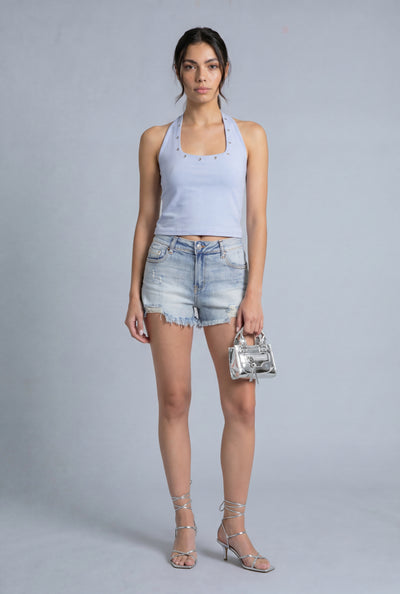 Destroyed Denim Cutoff Shorts