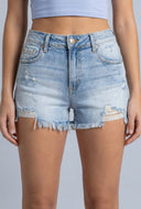 Destroyed Denim Cutoff Shorts