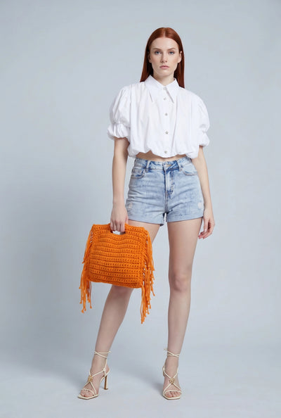Sasha Fixed Cuff Denim Shorts