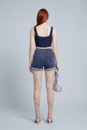 Sasha Fixed Cuff Denim Shorts