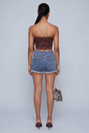 Distressed Denim Shorts