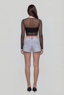 Glam Fringe Denim Shorts
