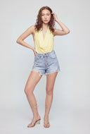 Distressed Denim Cutoff Shorts