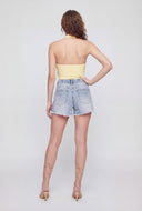 Distressed Denim Cutoff Shorts