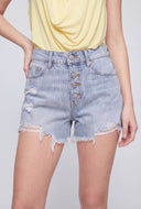 Distressed Denim Cutoff Shorts