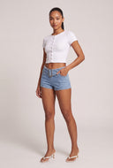 Denim Belted Hot Pants
