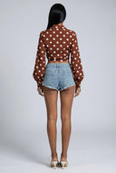 Frayed Cut-Off Denim Shorts