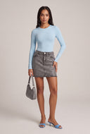 Glam Denim Pencil Skirt