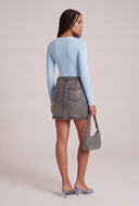 Glam Denim Pencil Skirt