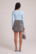 Glam Denim Pencil Skirt