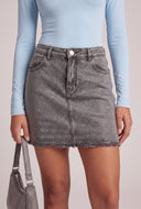 Glam Denim Pencil Skirt