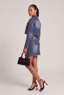 Glam Denim Pencil Skirt