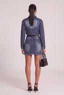Glam Denim Pencil Skirt