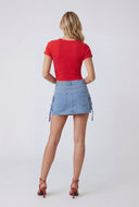 Arlette Denim Cargo Pocket Mini Skirt