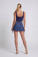 Arlette Denim Cargo Pocket Mini Skirt