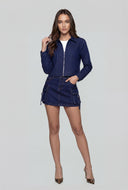 Arlette Denim Cargo Pocket Mini Skirt