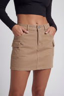 Indy Twill Cargo Mini Skirt