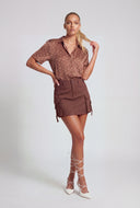 Soleil Twill Mini Cargo Skirt