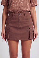 Soleil Twill Mini Cargo Skirt