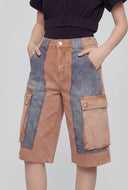 Sierra Two Tone Cargo Bermuda Shorts