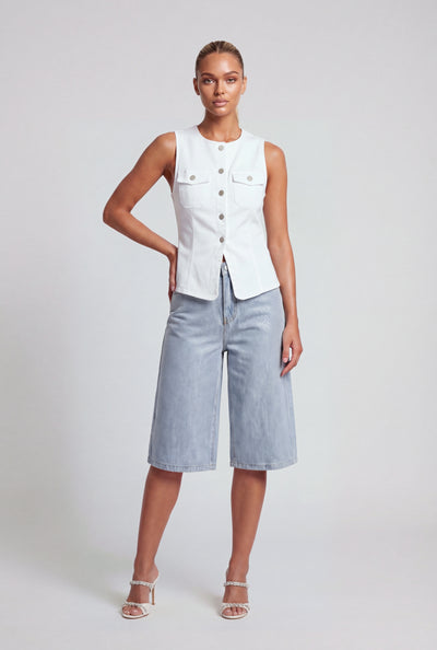 Glam Denim Bermuda Shorts