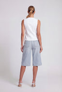 Glam Denim Bermuda Shorts