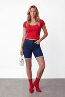 Brynleigh Denim Bermuda Shorts