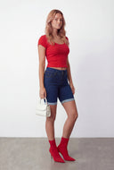 Brynleigh Denim Bermuda Shorts