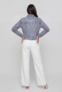 Glam Frayed Hem Denim Jacket