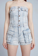 Miriam Denim Tube Romper