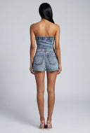 Miriam Denim Tube Romper