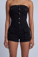 Denim Tube Romper