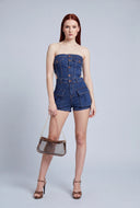 Denim Tube Romper